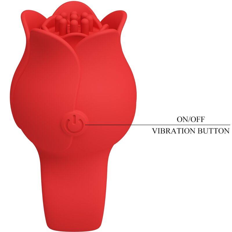 PRETTY LOVE - JAE ROSE FÖRMIGER FINGERVIBRATOR 10 VIBRATIONEN ROT – Bild 7