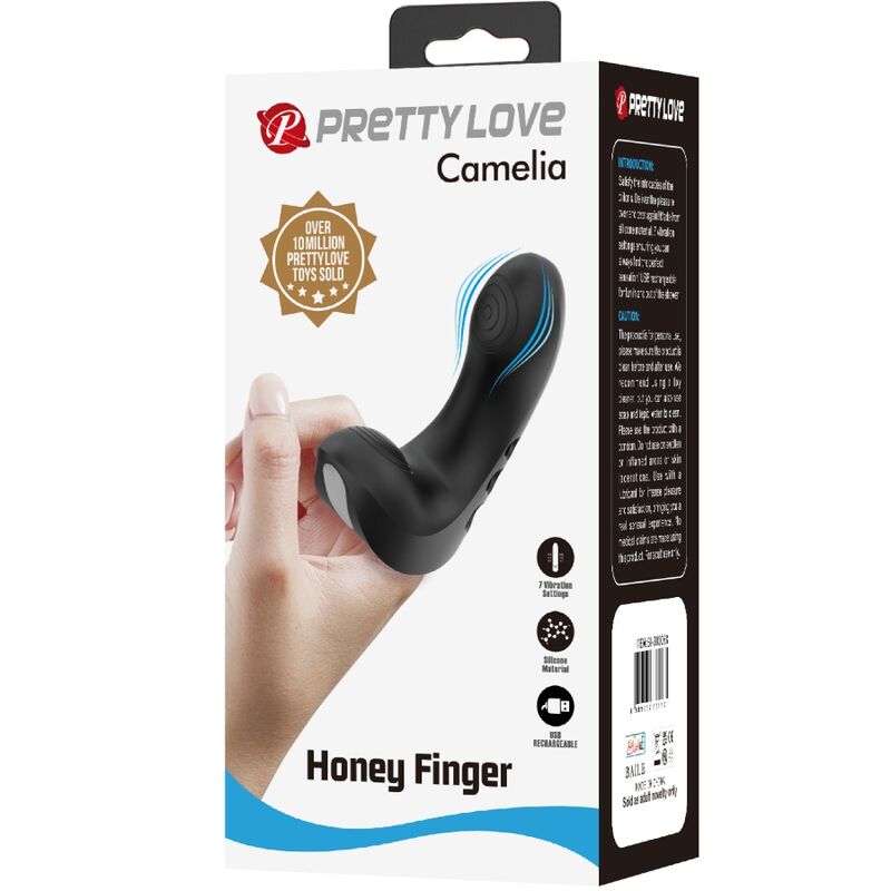 PRETTY LOVE - CAMELIA FINGERVIBRATOR 7 VIBRATIONEN SCHWARZ – Bild 7