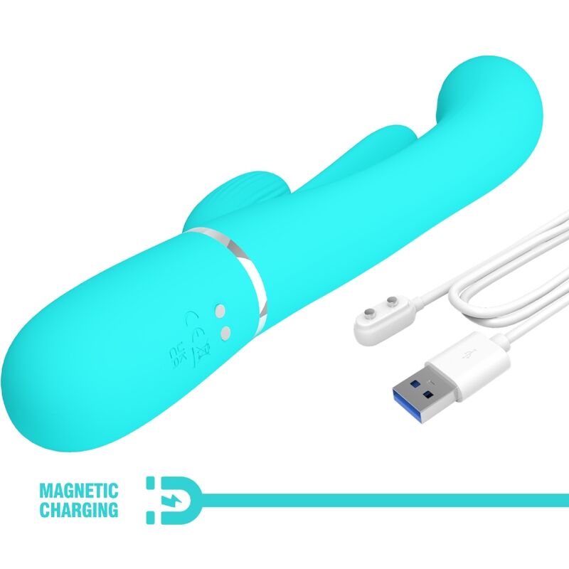 PRETTY LOVE - SHANIA TRIPLE RABBIT MULTIFUNKTIONSVIBRATOR 3 IN 1 BLAU – Bild 7