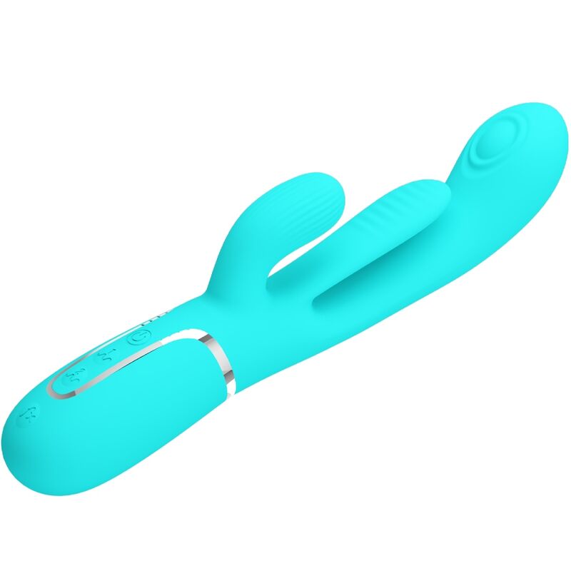 PRETTY LOVE - SHANIA TRIPLE RABBIT MULTIFUNKTIONSVIBRATOR 3 IN 1 BLAU – Bild 8