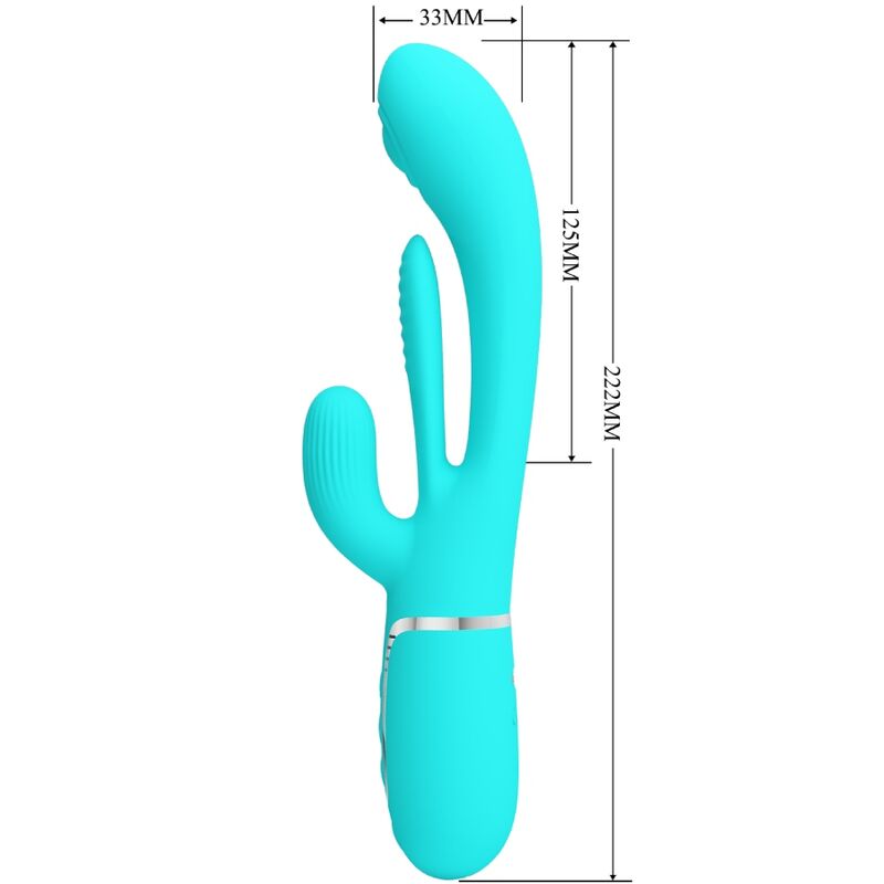 PRETTY LOVE - SHANIA TRIPLE RABBIT MULTIFUNKTIONSVIBRATOR 3 IN 1 BLAU – Bild 9