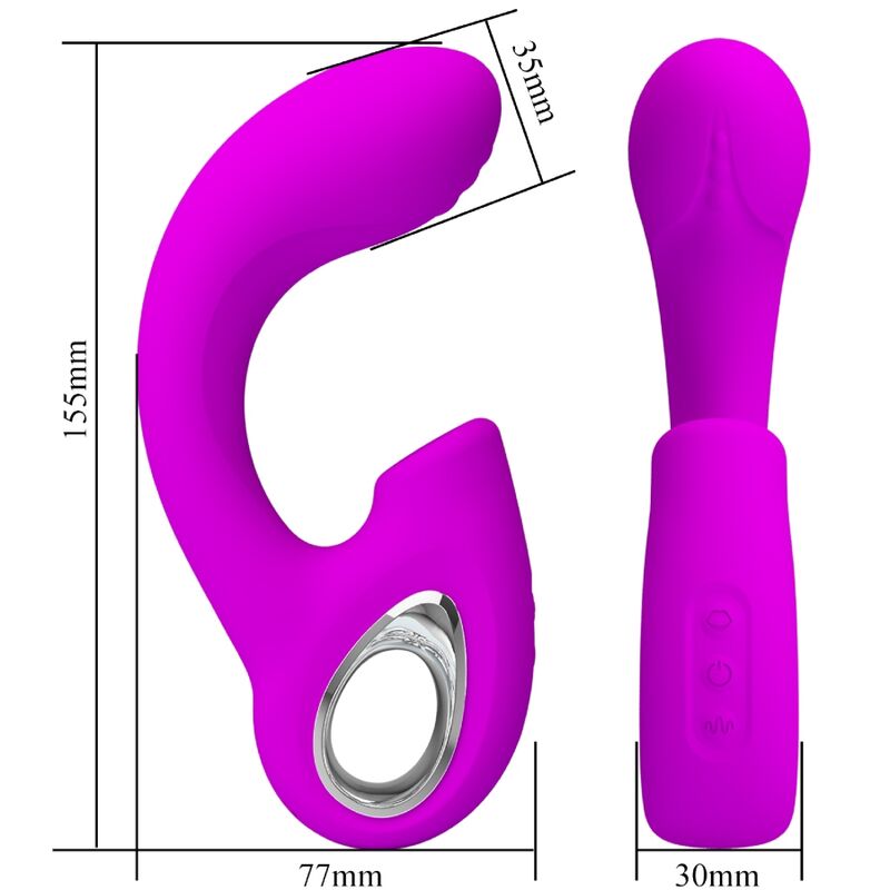 PRETTY LOVE - SIBEL SIBEL G-SPOT VIBRATOR + KLITORIS-STIMULATOR 10 VIBRATIONEN LILA – Bild 4