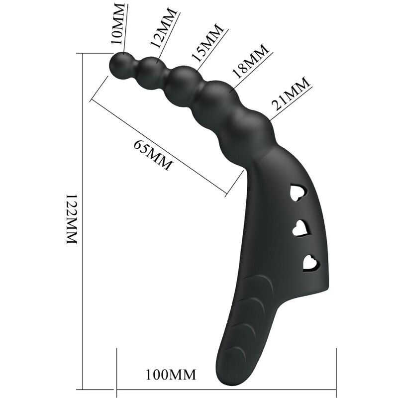PRETTY LOVE - JORDIN FINGERVIBRATOR 10 VIBRATIONEN SCHWARZ – Bild 6