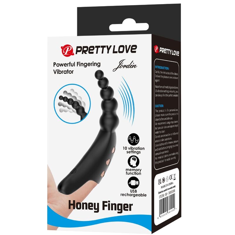 PRETTY LOVE - JORDIN FINGERVIBRATOR 10 VIBRATIONEN SCHWARZ – Bild 3