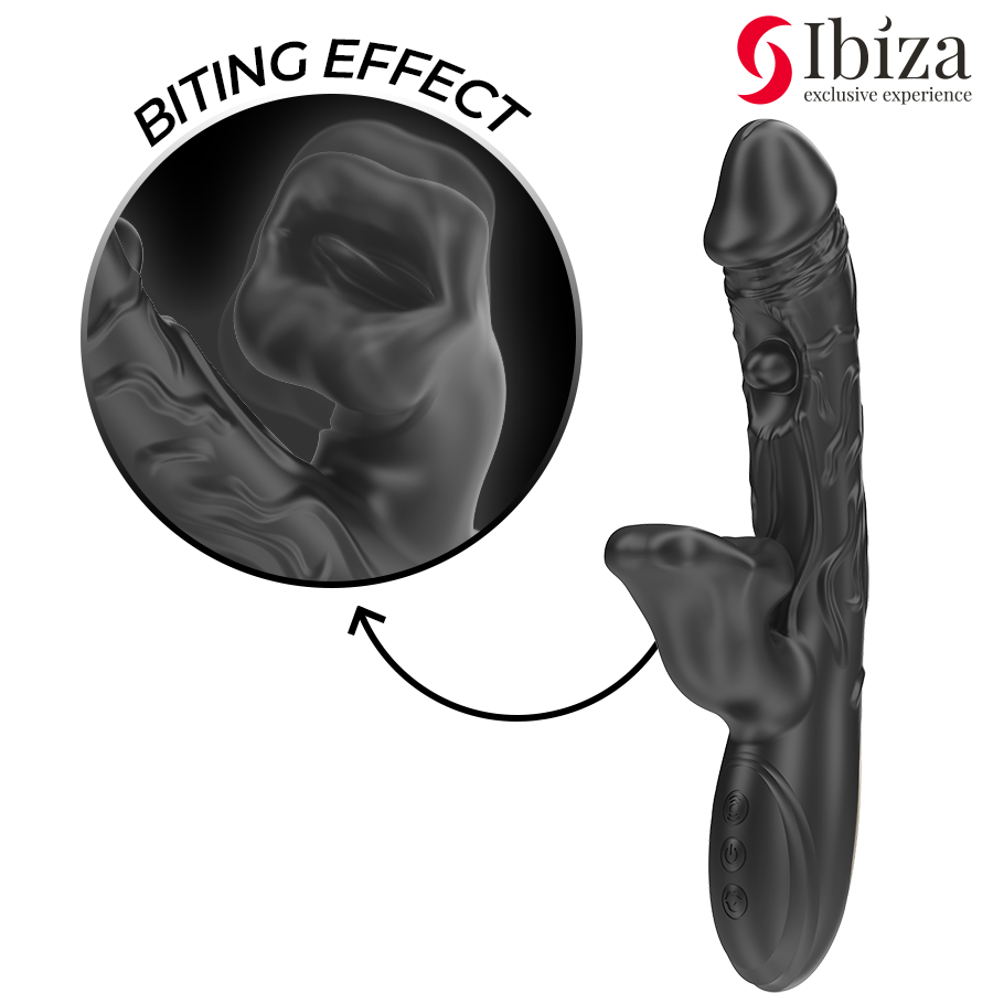 IBIZA - VIBRATOR UND KLITORIS-STIMULATOR MIT BEISS- UND ROTATIONSEFFEKT – Bild 3