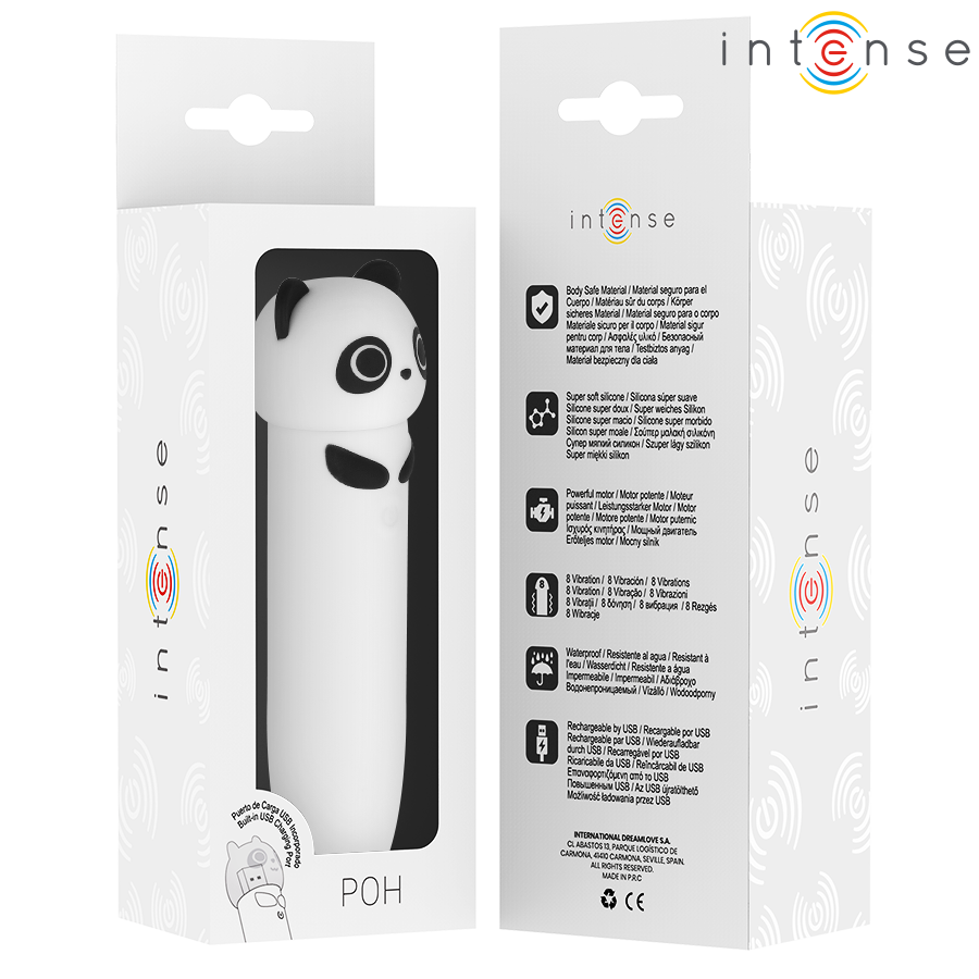 INTENSE - POH PANDA VIBRIERENDER BULLET, USB WIEDERAUFLADBAR, 10 X 2,2 CM – Bild 7