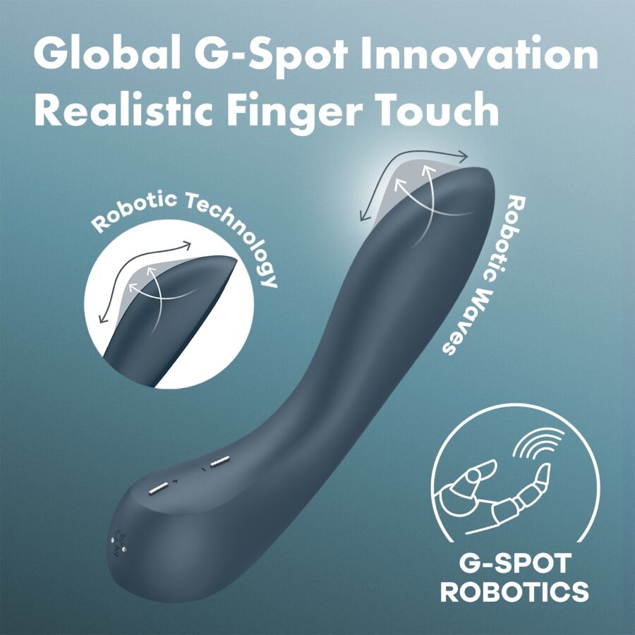 SATISFYER - G-SPOT WAVE 4 12 VIBRATIONSPROGRAMM VIBRATOR DUNKELGRAU – Bild 3