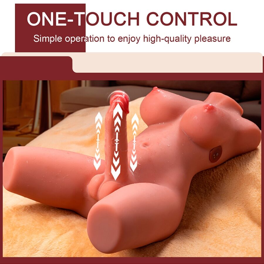 XISE - MIAH LADY BOY WEIBLICHER TORSO MIT DILDO MIT VIBRATION UND STOSSFUNKTION 55 CM – Bild 6