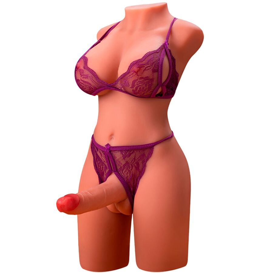 XISE - MIAH LADY BOY WEIBLICHER TORSO MIT DILDO MIT VIBRATION UND STOSSFUNKTION 55 CM – Bild 4
