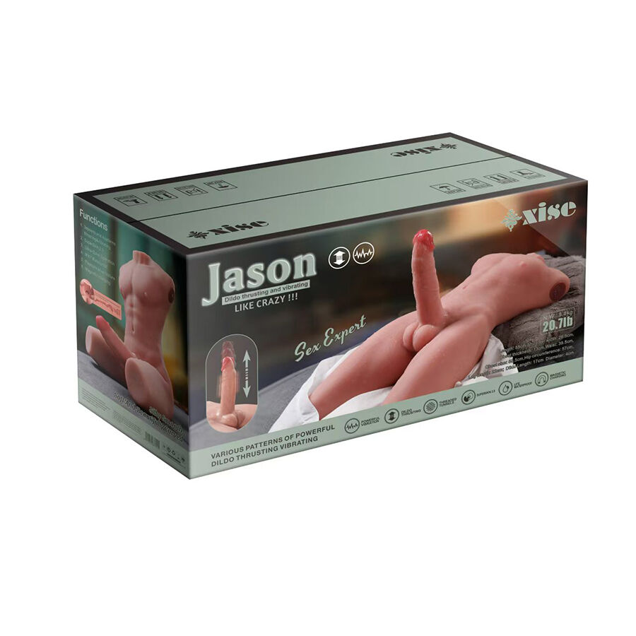 XISE – JASON HALBKÖRPER REALISTISCHER MÄNNLICHER TORSO MIT STOSS- UND VIBRATIONSMÖGLICHKEITEN 55 CM – Bild 15