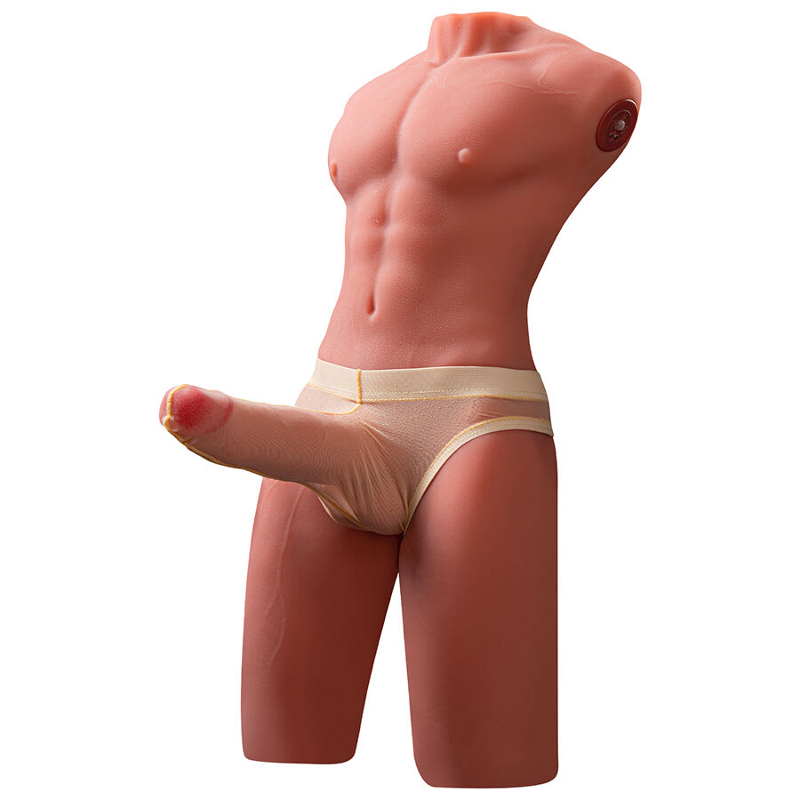 XISE – JASON HALBKÖRPER REALISTISCHER MÄNNLICHER TORSO MIT STOSS- UND VIBRATIONSMÖGLICHKEITEN 55 CM – Bild 4