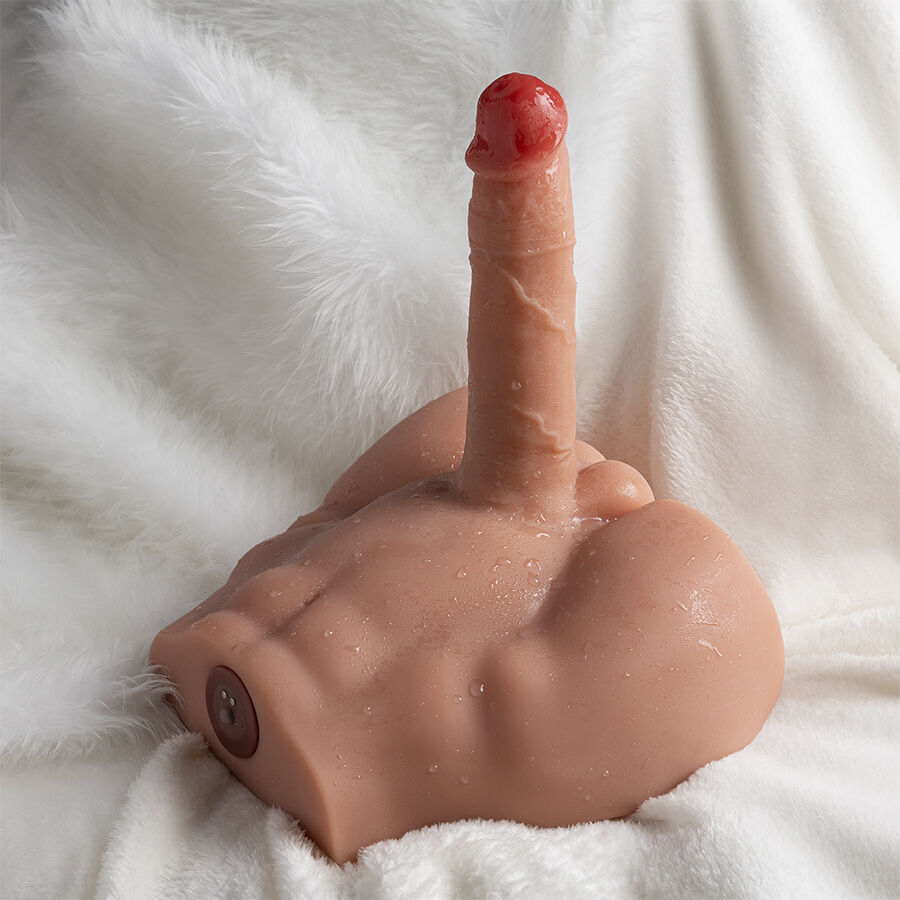 XISE - REALISTISCHER DILDO-MASTURBATOR MIT FRONTPOSITION UND STOSSFUNKTION, 17,5 CM – Bild 4