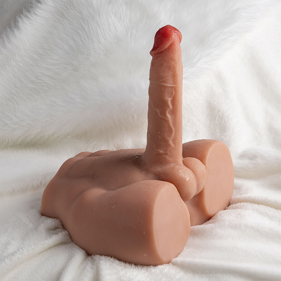 XISE - REALISTISCHER DILDO-MASTURBATOR MIT FRONTPOSITION UND STOSSFUNKTION, 17,5 CM – Bild 5