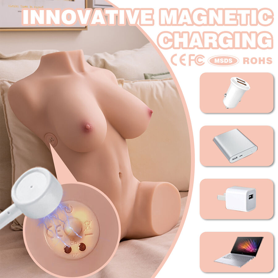XISE - DANIA - REALISTISCHER, VIBRIERENDER WEIBLICHER TORSO MIT STOSSFÄHIGKEITEN, 52 CM – Bild 5