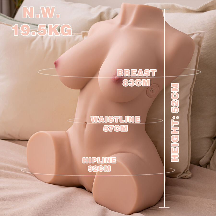 XISE - DANIA - REALISTISCHER, VIBRIERENDER WEIBLICHER TORSO MIT STOSSFÄHIGKEITEN, 52 CM – Bild 11