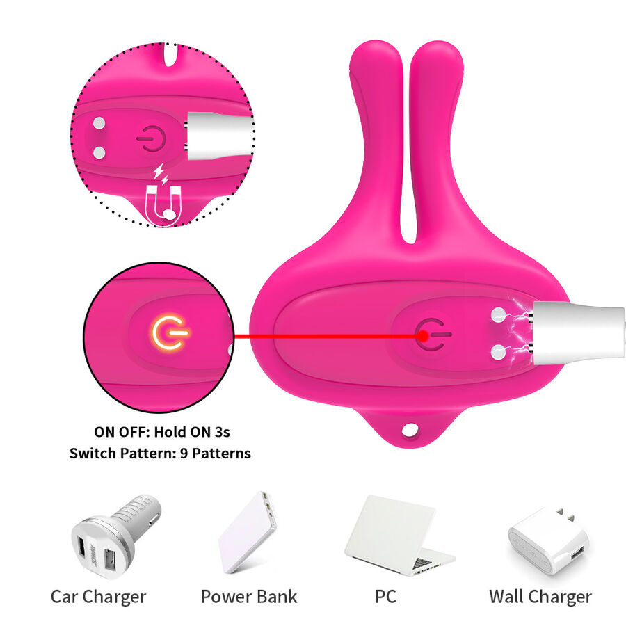 ARMONY - KANINCHENFORM VIBRATION MAGNETISCHE NIPPELKLEMMEN ROSA – Bild 10