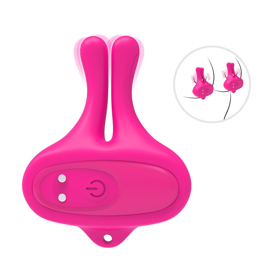 ARMONY - KANINCHENFORM VIBRATION MAGNETISCHE NIPPELKLEMMEN ROSA – Bild 8