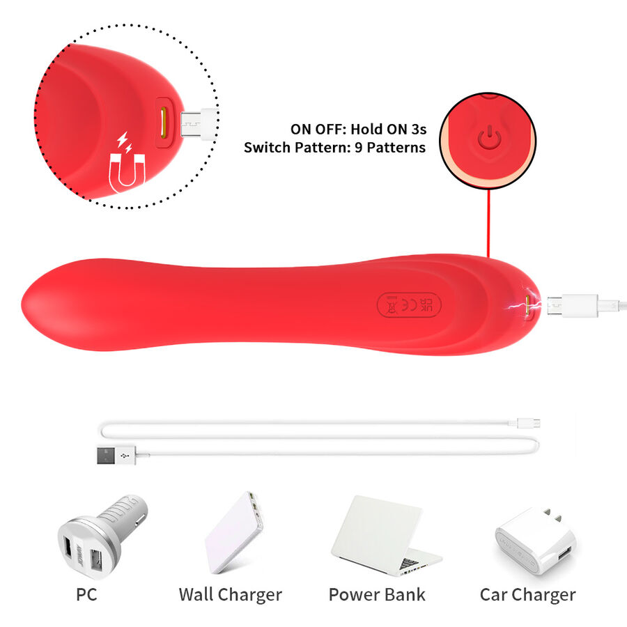ARMONY - G-PUNKT- UND KLITORIS-STIMULATOR-VIBRATOR MIT OSZILLIERENDER ZUNGE ROT – Bild 8
