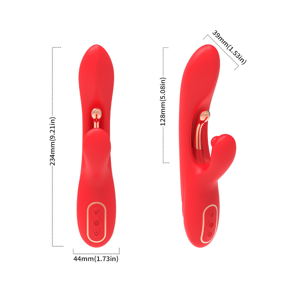 ARMONY - G-PUNKT- UND KLITORIS-STIMULATOR-VIBRATOR MIT OSZILLIERENDER ZUNGE ROT – Bild 6