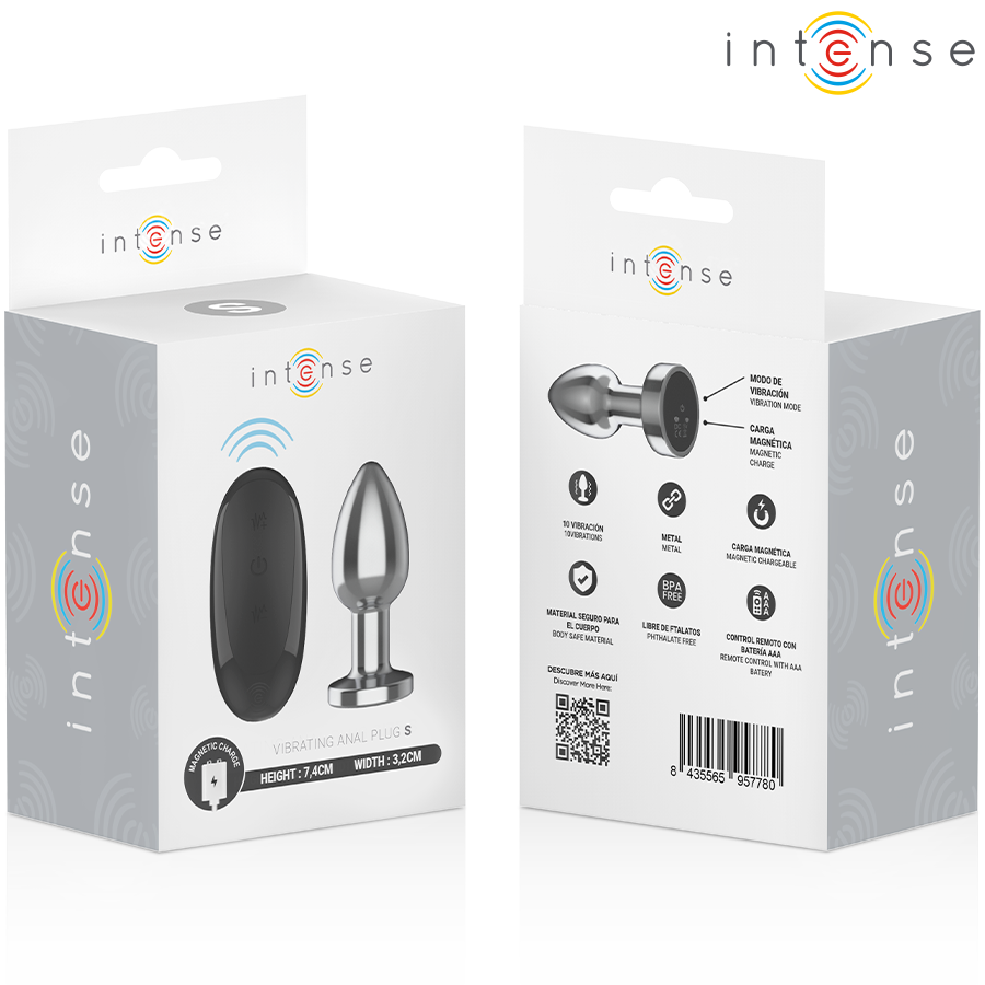 INTENSE - ANAL PLUG 10 VIBRATIONEN METALL MIT FERNBEDIENUNG S – Bild 5