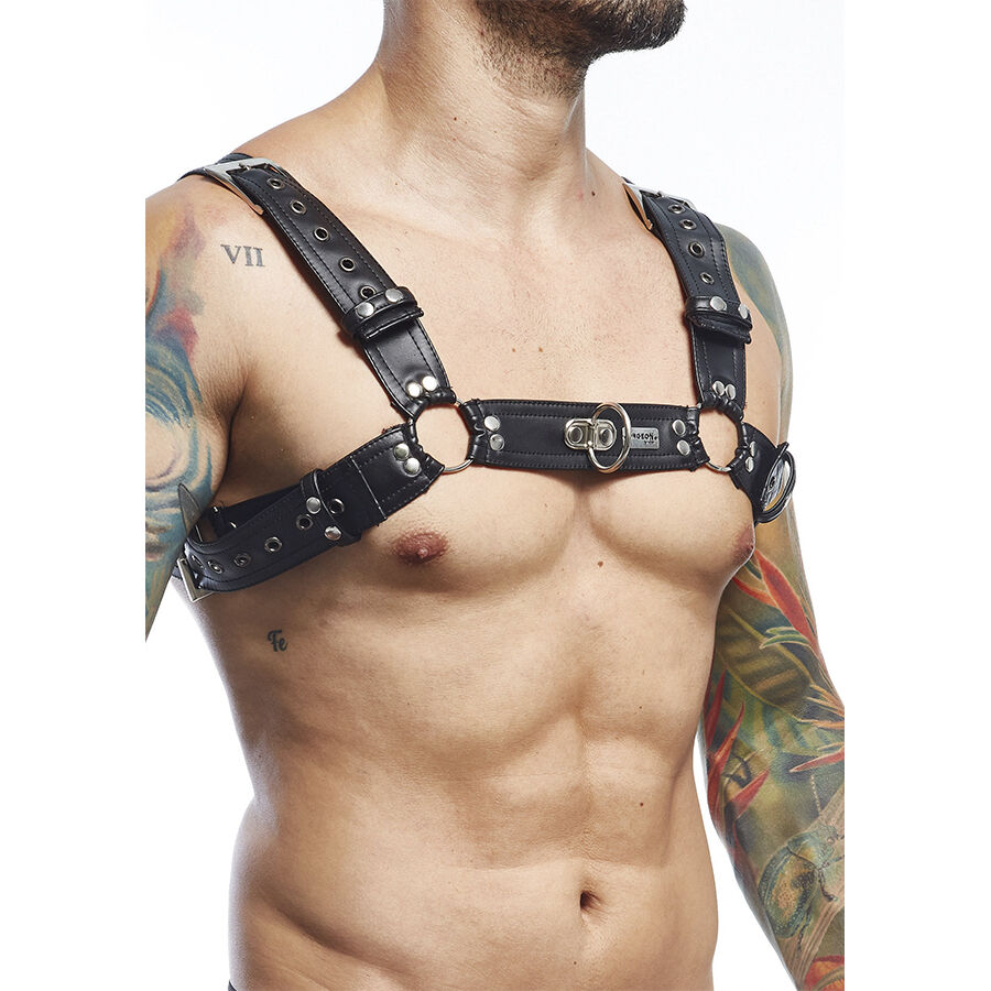 MOB - DNGEON SCHWARZER HARNESS-GÜRTEL, EINHEITSGRÖSSE – Bild 3
