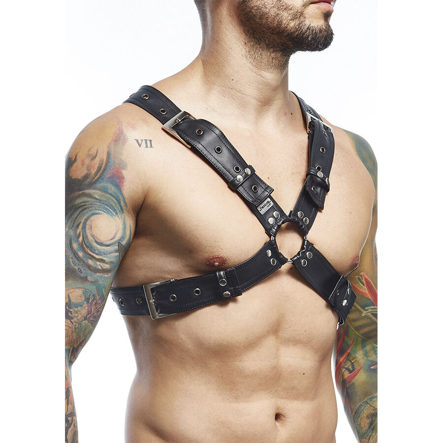 MOB - DNGEON SCHWARZER HARNESS-GÜRTEL, EINHEITSGRÖSSE X – Bild 4