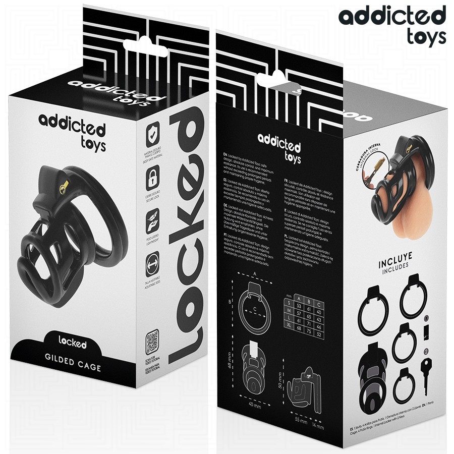 ADDICTED TOYS LOCKED - GILDEN CAGE PENISKÄFIG 8,5 CM – Bild 5