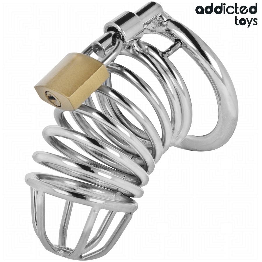 ADDICTED TOYS LOCKED - IRON CELL METALL-PENISKÄFIG 5 CM GRÖSSE L – Bild 5