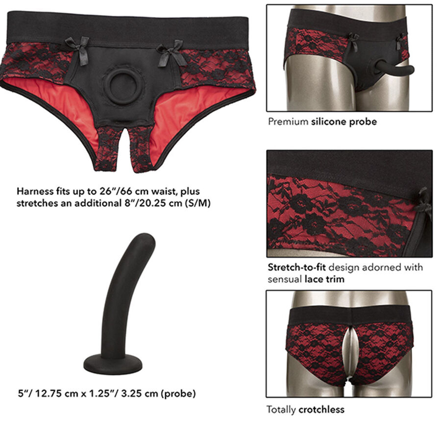 CALEXOTICS - SCANDAL SET DE BRAGUITAS SIN ENTREPIERNAS CON DIDLO TALLA S/M – Bild 7