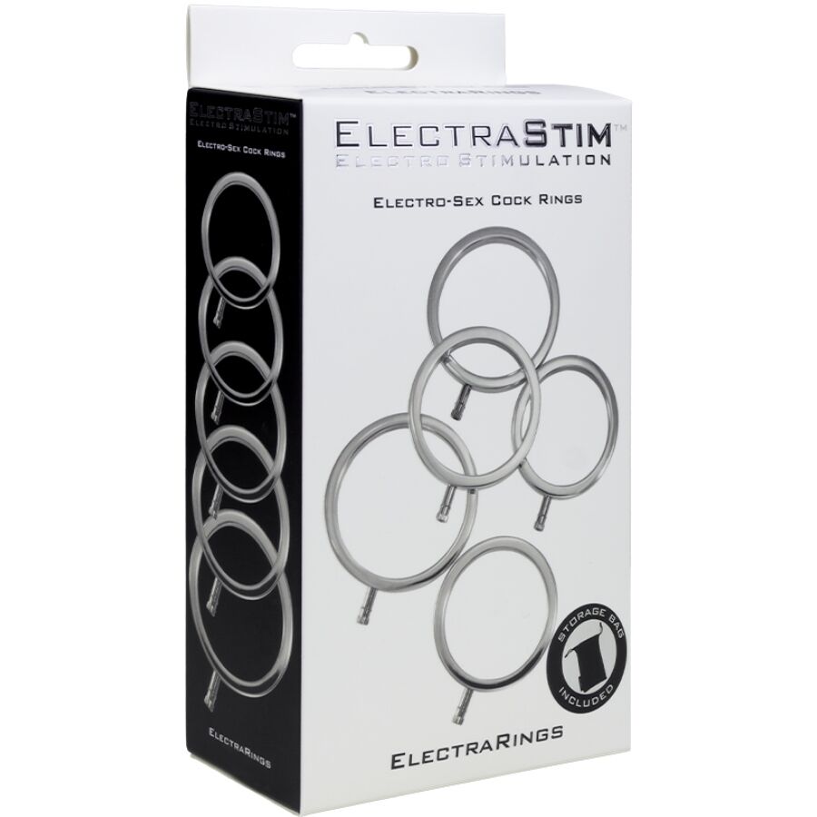 ELECTRASTIM - ELECTRARINGS METALL-PENISRINGE 5ER-PACK – Bild 3