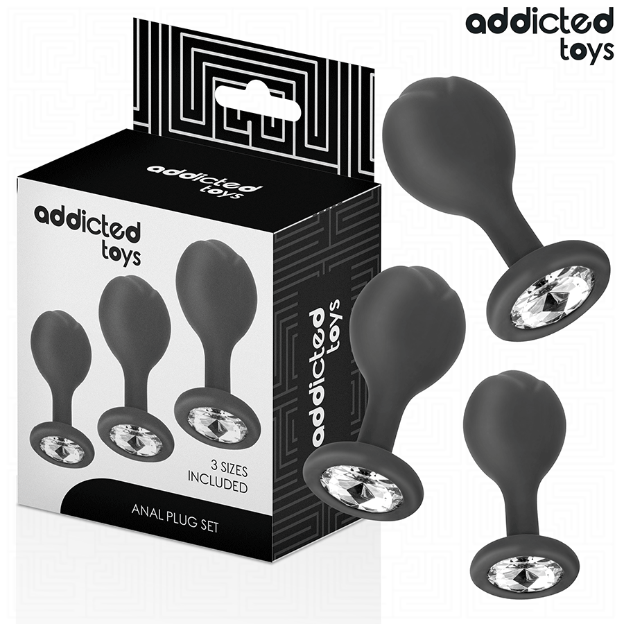 ADDICTED TOYS - 3ER-SET ANALPLUG MIT JUWEL – Bild 7
