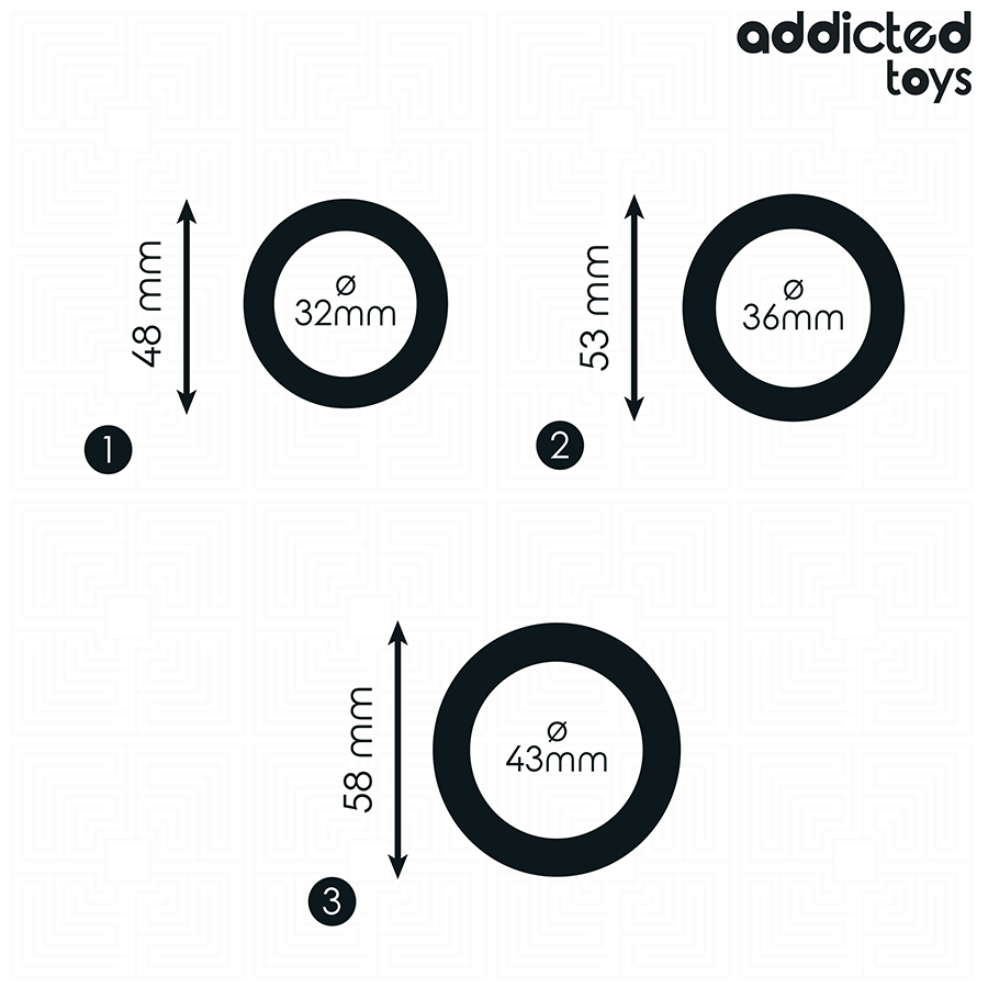 ADDICTED TOYS - SET SILIKONRINGE MODELL 1 – Bild 5