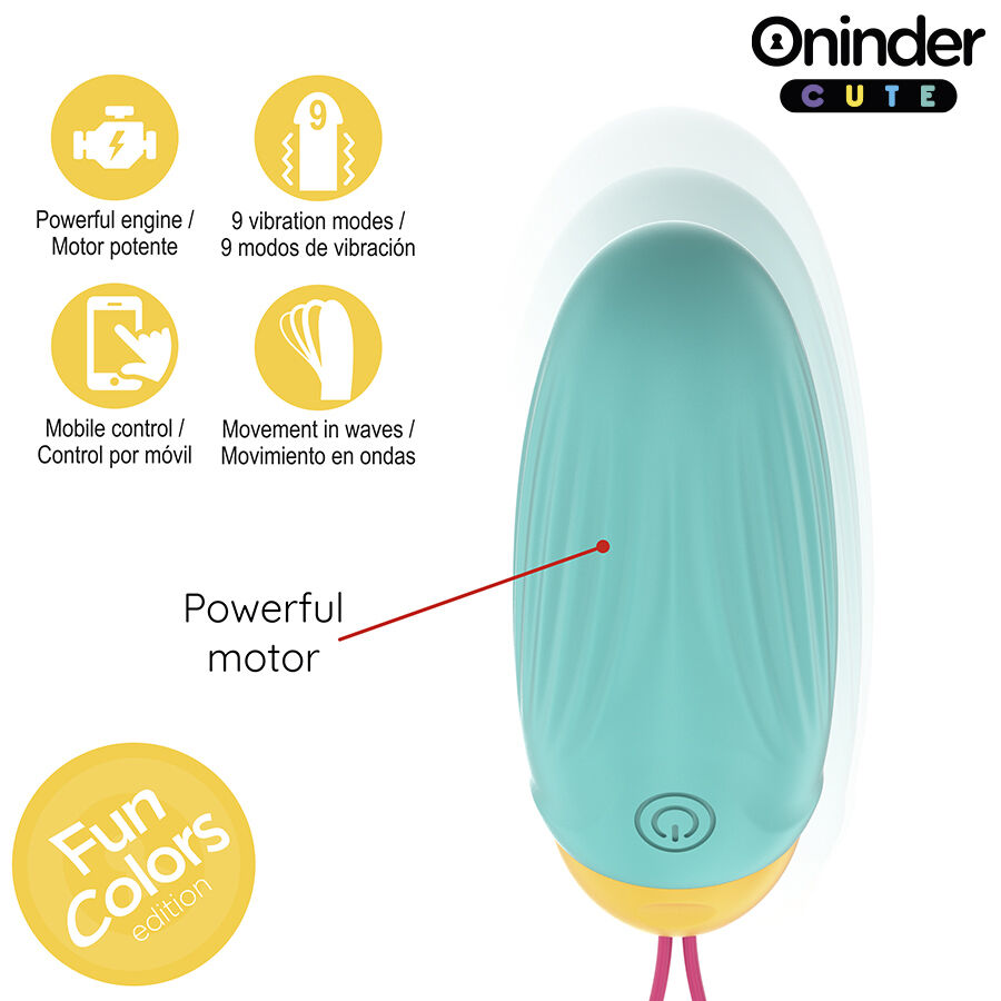 ONINDER CUTE – Vibrierendes Liebes- und Vergnügens-Ei – Rotierende Silikon-Edelsteine – Kostenlose globale App – Bild 6