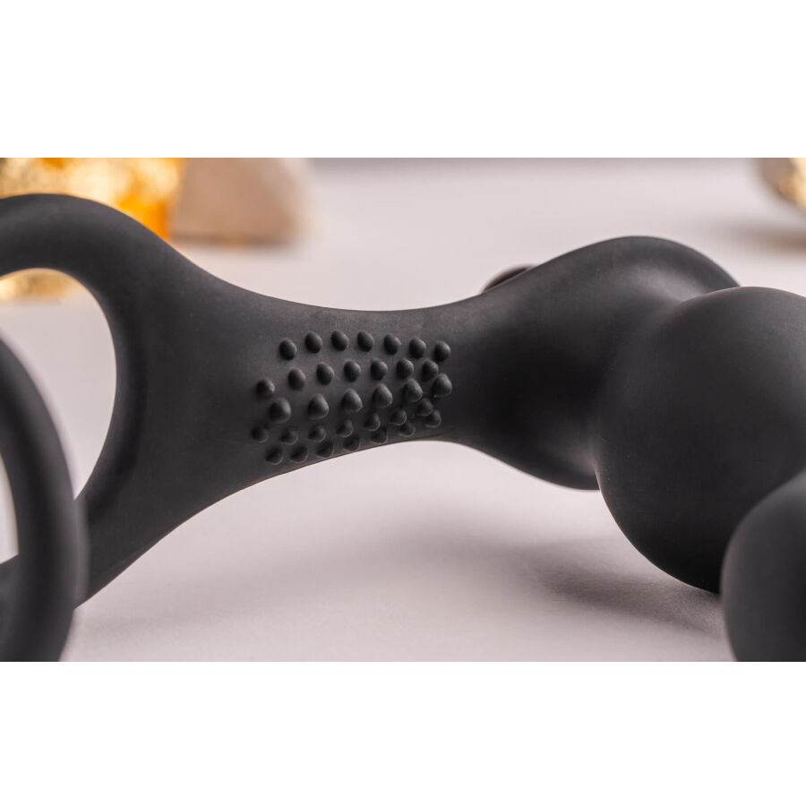 ROCKS-OFF - RO-ZEN RRO ANAL PLUG MIT VIBRIERENDEM PENISRING SCHWARZ – Bild 4