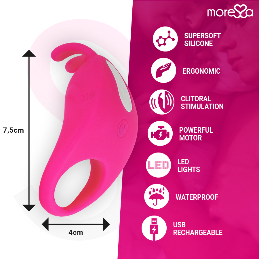 MORESSA - BRAD PREMIUM SILIKON WIEDERAUFLADBAR ROSA - Image 5