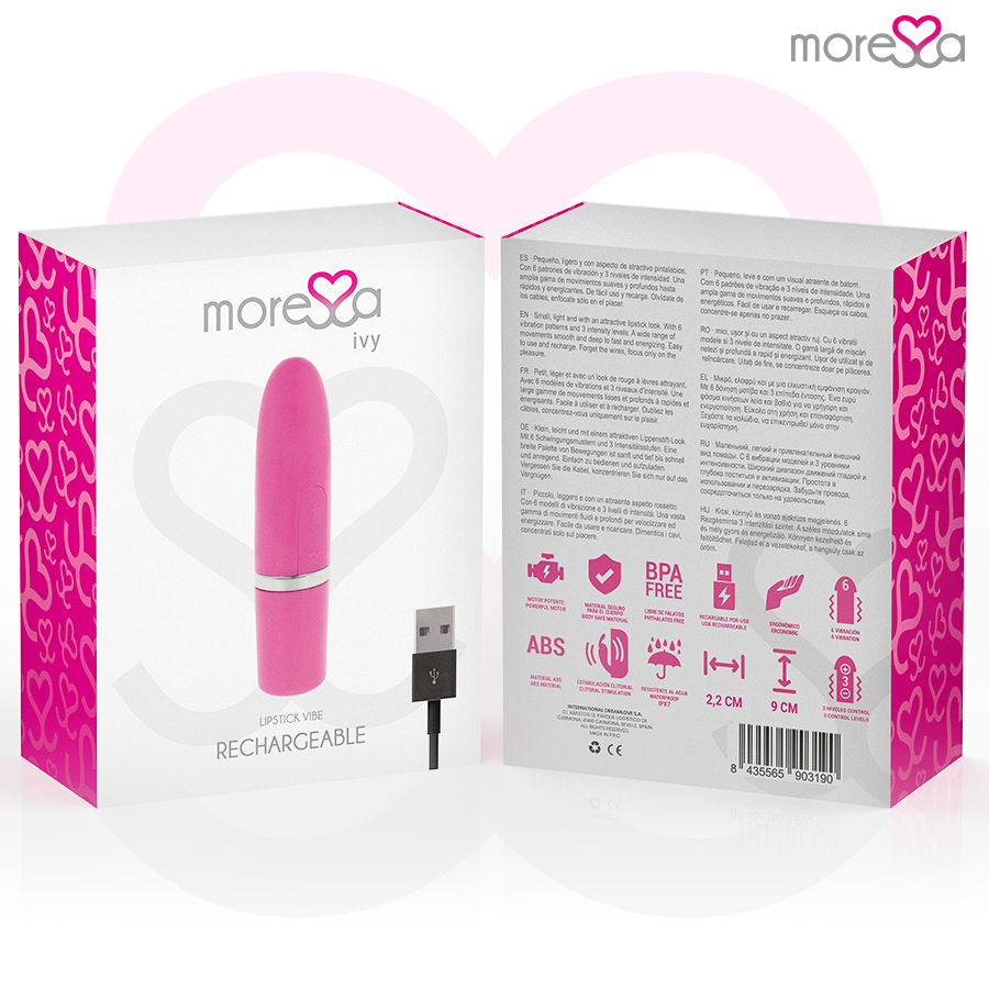 MORESSA - IVY MASAJEADOR SIMULADOR LABIAL DE VIAJE ROSA – Bild 4