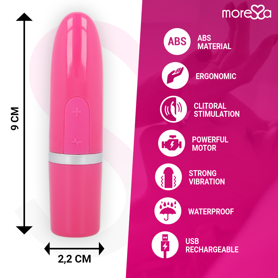 MORESSA - IVY MASAJEADOR SIMULADOR LABIAL DE VIAJE ROSA – Bild 6