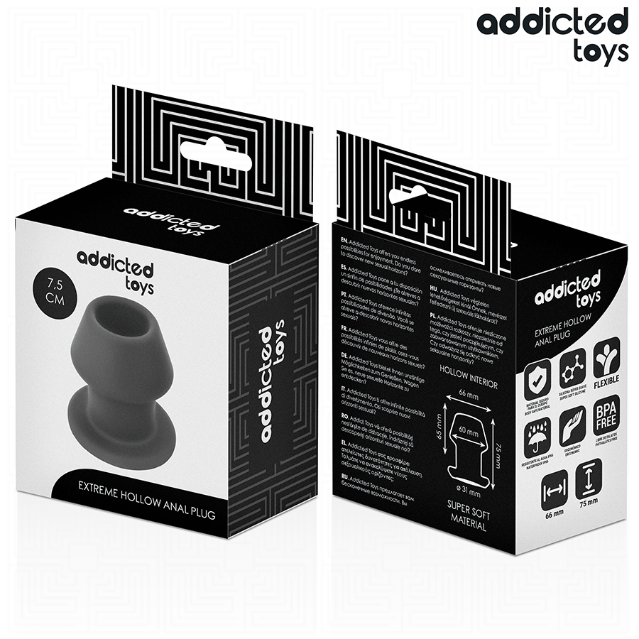 ADDICTED TOYS - EXTREM HOHL ANAL PLUG GRÖSSE S 7,5 CM – Bild 7