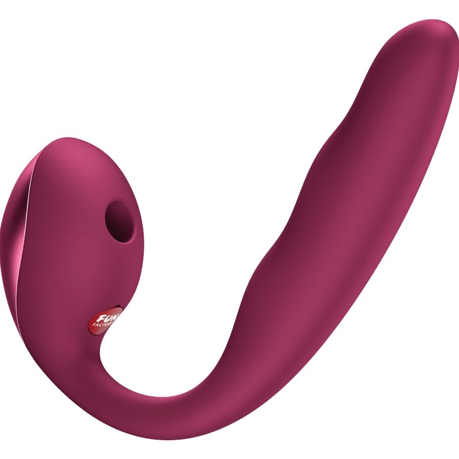 FUN FACTORY - ALLEGRO Einsetzbarer Doppel-Luftpulsvibrator Weinrot – Bild 3