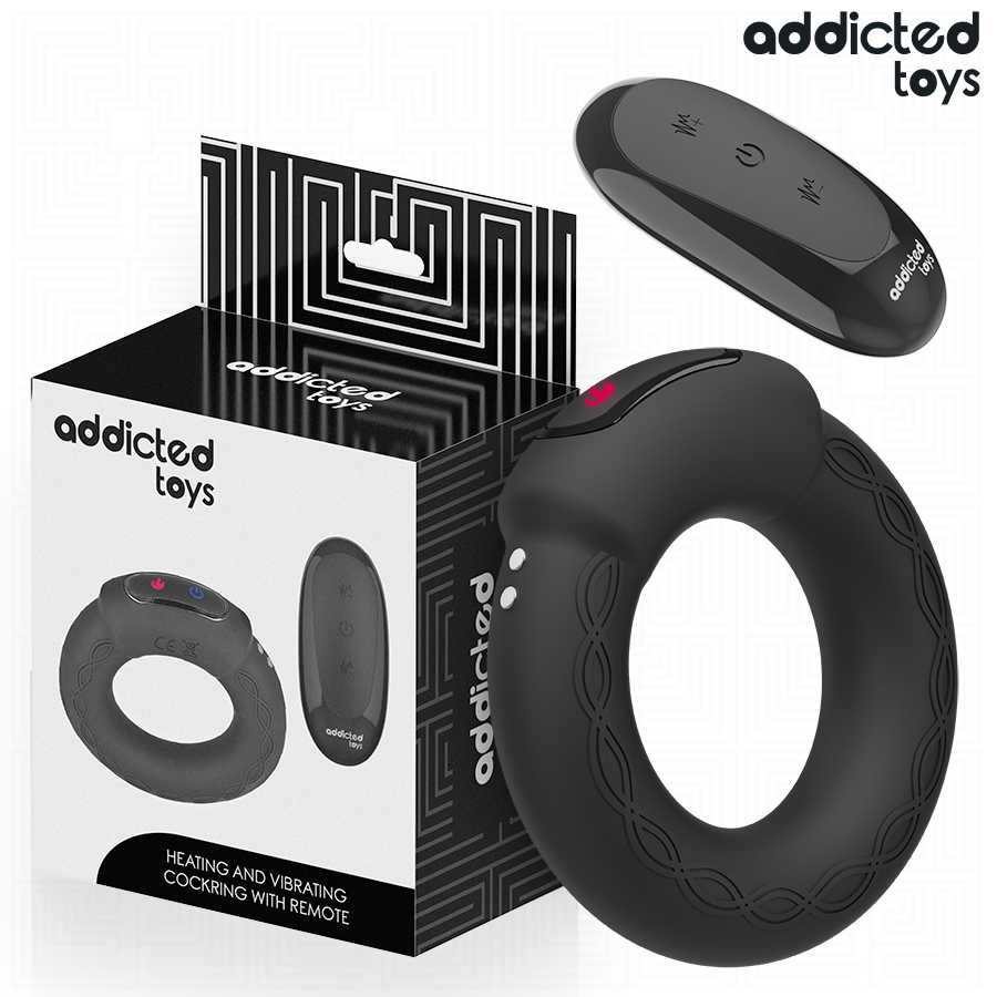 ADDICTED TOYS - VIBRIERENDER COCKRING MIT WÄRMEEFFEKT UND FERNBEDIENUNG