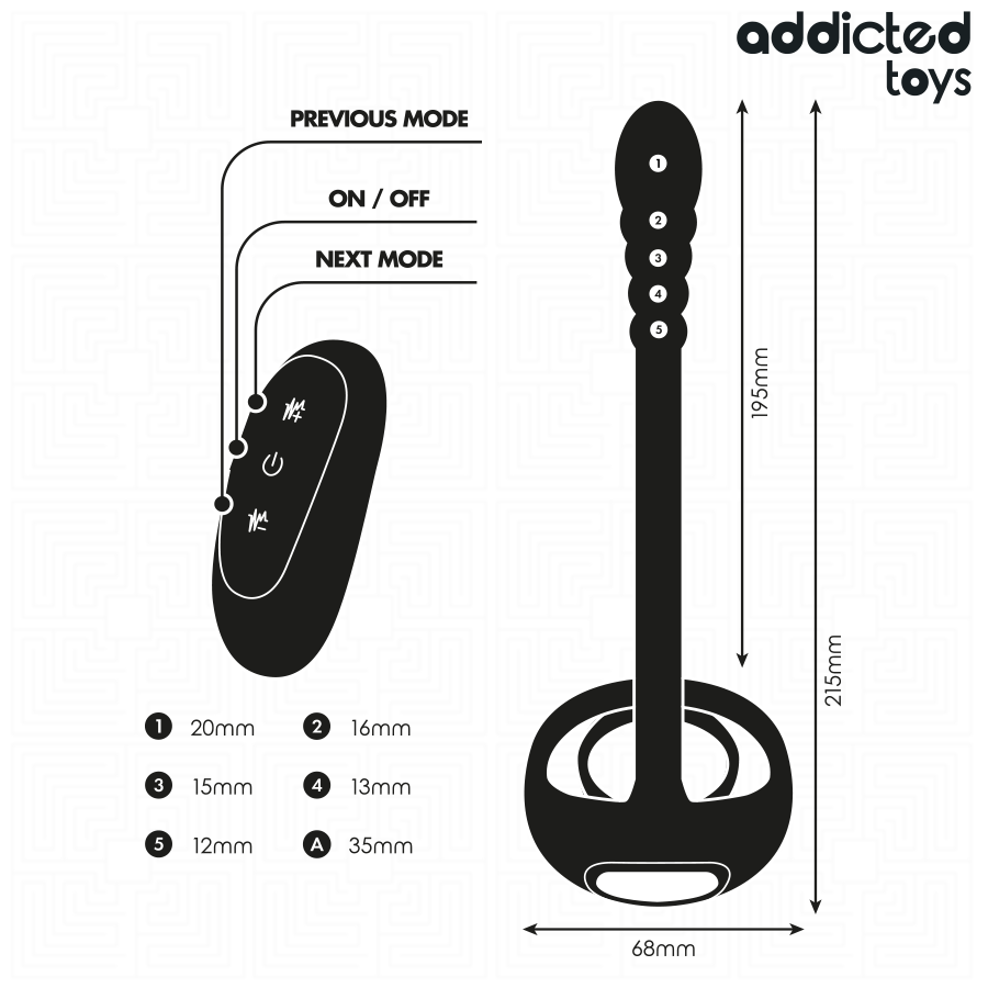 ADDICTED TOYS - P-SPOT VIBRIERENDER COCK RING MIT FERNBEDIENUNG – Bild 7