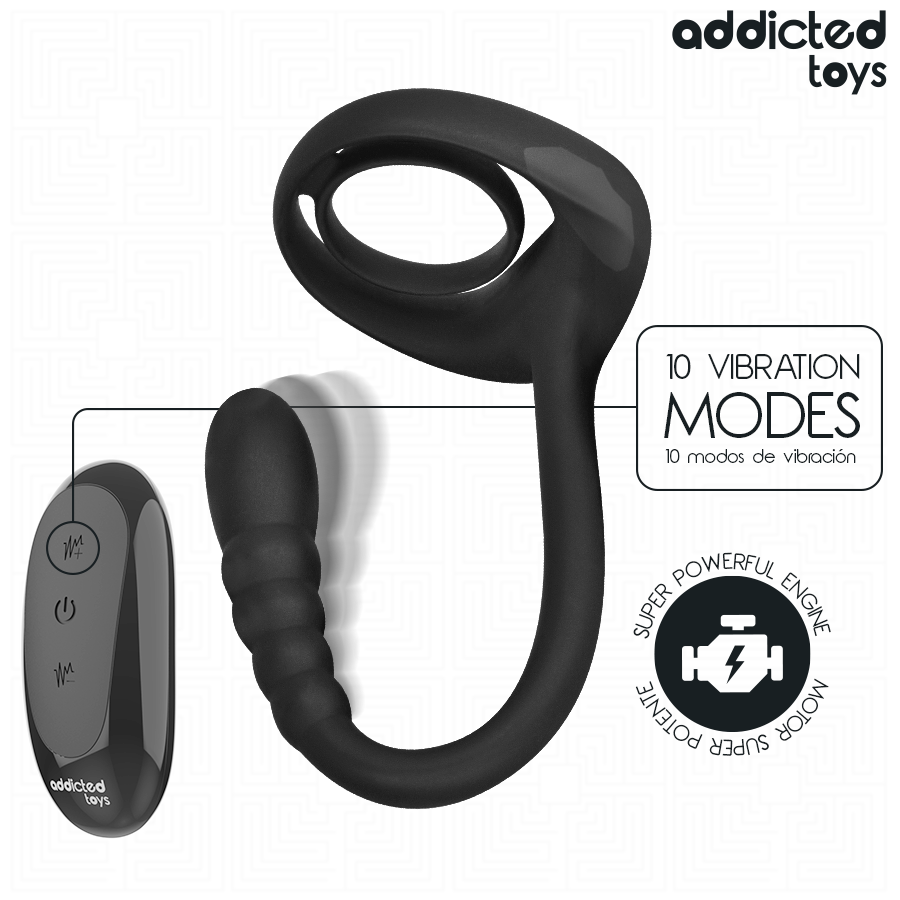 ADDICTED TOYS - P-SPOT VIBRIERENDER COCK RING MIT FERNBEDIENUNG – Bild 5
