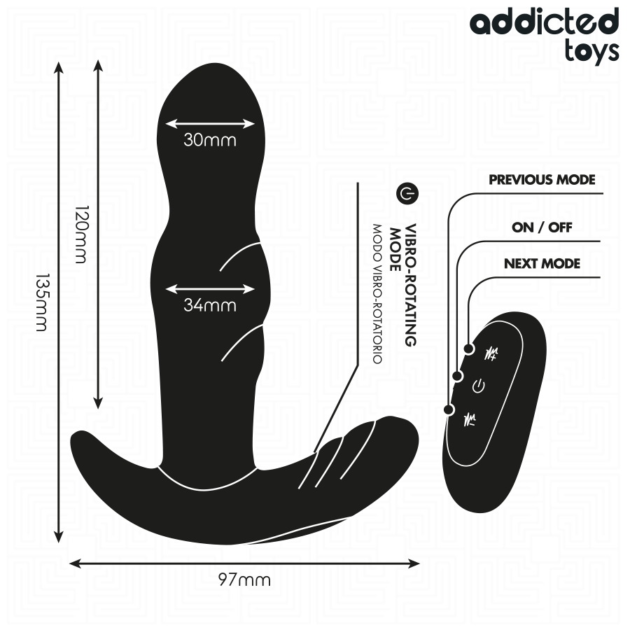 ADDICTED TOYS - ROTIERENDER VIBRIERENDER ANALSTECKER MIT FERNBEDIENUNG – Bild 4