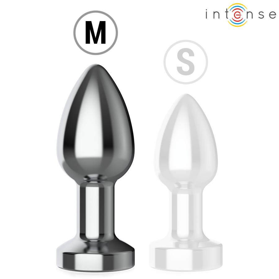 INTENSE - VIBRIERENDER ANALPLUG AUS METALL MIT LED-LEUCHTEN UND FERNBEDIENUNG - GRÖSSE M – Bild 7
