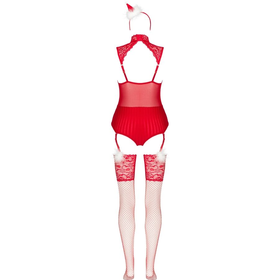 LIVCO CORSETTI FASHION - LIMPID SNOWFLAKES LC 90604 BODY + MEDIAS + DIADEMA NAVIDEÑA S/M – Bild 4