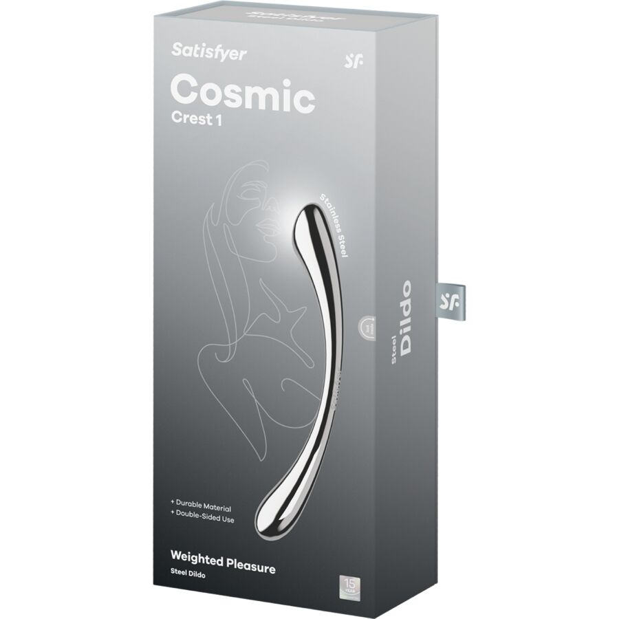 SATISFYER - COSMIC CREST 1 DOPPELDILDO AUS EDELSTAHL – Bild 5