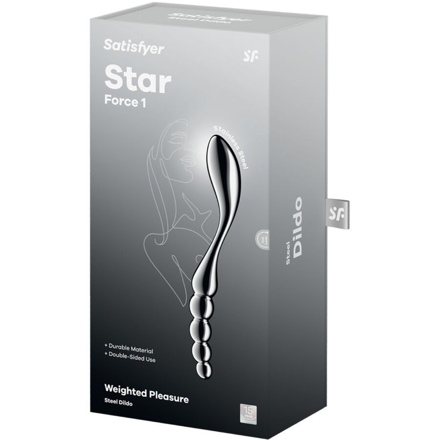 SATISFYER - STAR FORCE 1 DOPPELDILDO AUS EDELSTAHL – Bild 5