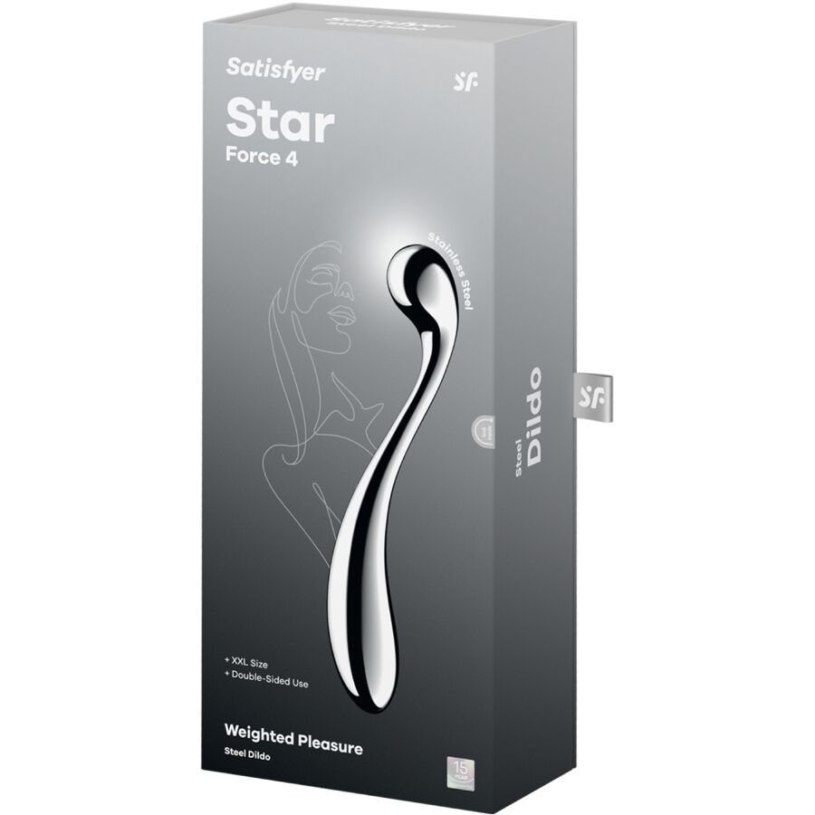 SATISFYER - STAR FORCE 4 EDELSTAHL DOPPELDILDO – Bild 4