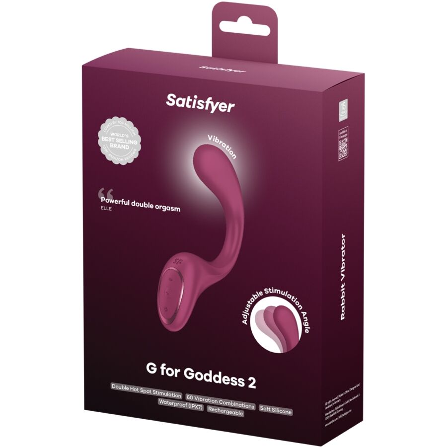 SATISFYER - G FOR GODDESS 2 RABBIT VIBRATOR FLASCHE BORDEAUX – Bild 6
