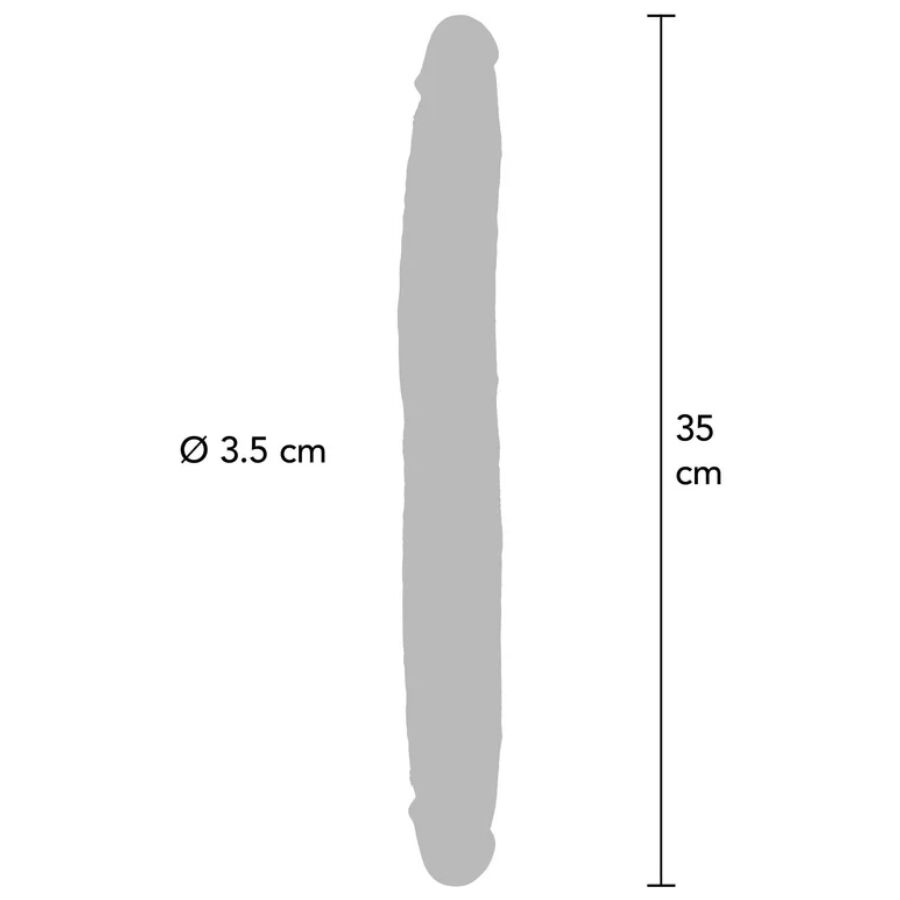 GET REAL - DILDO DOBLE DONG DE SILICONA CARAMELO 35 CM – Bild 3